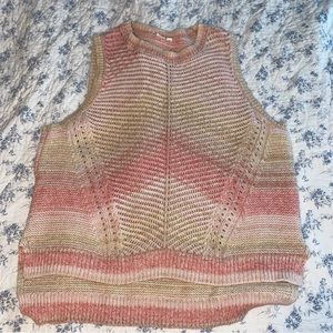 Gap knit sweater vest. Pink and cream. Size XXL.